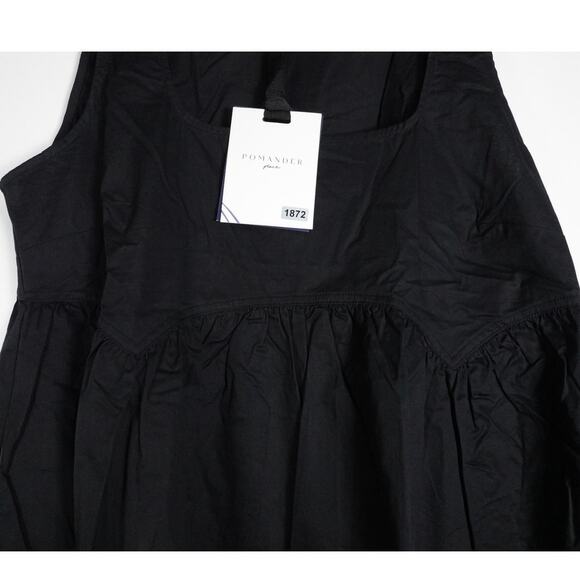 New Tuckernuck Pomander Place Black Sleeveless Gathered Porto Dress XL 1872-P - Picture 5 of 11